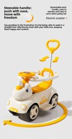 Voiture à bascule Licorne pour enfants avec barre de poussée et barrière de sécurité, poussette quatre roues pour bébé, chaise à bascule pour nourrisson, porteur enfant.