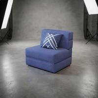 Canapé-lit pliable moderne une place, design compact, emballé sous vide, pour salon, hôtel, appartement
