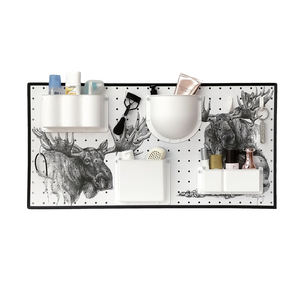 Panneau perforé en MDF sans perçage, kit d'organisation murale en bois pour la maison, le bureau, le magasin - Product Image 4