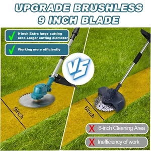 Máy cắt cỏ điện không chổi than 9 INCH, máy cắt cỏ vườn không dây, máy cắt tỉa cỏ, dụng cụ làm cỏ gấp gọn - Product Image 3
