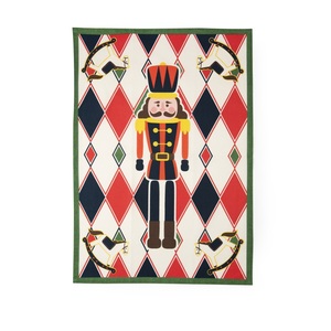 Strofinaccio da cucina vintage natalizio in cotone 50x70 cm con stampa a cartoni animati per uso in cucina - Product Image 1