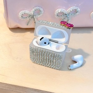 Étui pour écouteurs sans fil Apple <span class=keywords><strong>Airpods</strong></span> 1 2 3 4 <span class=keywords><strong>Pro</strong></span> 2 avec nœud papillon mignon en diamant brillant fait à la main, boîte de charge - Product Image 1