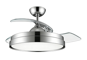 Ventilador de Techo con Luz LED de 36W, Aspas Ocultas, Anillo Invisible, Control Remoto, Regulable, Motor DC Reversible, para Dormitorio - Product Image 3