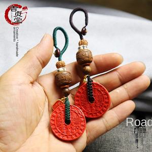 Pendentif de pièce de monnaie de fleur de fantôme de montagne de sable rouge lanière tissée à la main <span class=keywords><strong>mots</strong></span> vrais à six caractères cadeaux de nouveauté d'année de vie pour hommes et femmes - Product Image 2