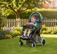 Silla de Ruedas Ortopédica Reclinable para Bebés con Parálisis Cerebral, Silla de Ruedas Pediátrica para Niños y Adultos con Bandeja