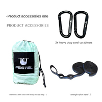 Outdoor-Camping-Hängematte mit Moskitonetz, Tragbare Leichte Nylon-Hängematte für 2 Personen zum Wandern, Trekking und für den Strand