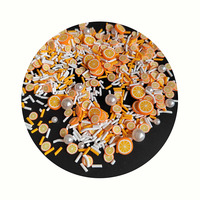 500G Oranje Meloen Polymeer Klei Fruit Plakjes Hete Klei Hagelslag Rond Parels Nail Art Decor Diy Crystal Modder Slijm Vulling