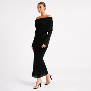 <span class=keywords><strong>Abito</strong></span> in maglia primaverile slim a <span class=keywords><strong>manica</strong></span> <span class=keywords><strong>lunga</strong></span> <span class=keywords><strong>monospalla</strong></span> da donna - Product Image 6
