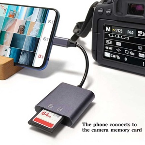 Cantell nhôm hợp kim USB OTG adapter Loại C Android ổ đĩa flash TF SD <span class=keywords><strong>Card</strong></span> <span class=keywords><strong>Reader</strong></span> adapter cho iphone15 16 Samsung Máy tính xách tay - Product Image 3