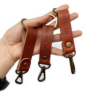 BSBH venta al por mayor de lujo pulsera de cuero genuino llavero recuerdo personalizado PU cuero llavero para Hotel portátil cartera Coche - Product Image 3