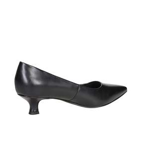 Escarpins pour femmes Marco Tozzi 2-22302-45 en cuir noir à talon bas, chaussures de bureau classiques - Product Image 5