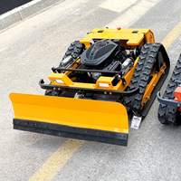 Robot tondeuse sans fil haute puissance 225 CC, autopropulsé, zéro-turn, avec fonction de déneigement et pelle, télécommandé, pour usage industriel et bricolage