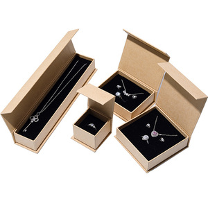 Caja de Regalo Personalizada con Tapa Abatible para Joyería, Anillos, Collares y Pulseras, Bolsa y Caja de Embalaje de Papel Kraft para Joyería - Product Image 2