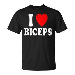 T-shirt I Love Biceps Gym pour la musculation - Product Image 1