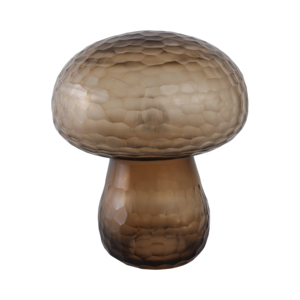 Scultura di Fungo in Vetro con Design Intagliato per Decorazione Casa, Soggiorno, Mensola, Tavolino da Caffè - Product Image 1