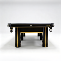 Table de billard professionnelle chinoise PUSHIZHE 8 boules, 9 pieds, ardoise naturelle, cadre en bois massif, poches en cuir, pour usage domestique ou en club
