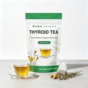 Tisane Naturelle Bien-être Thyroïdien Équilibre Hormonal Métabolisme Mélange Herbes Pissenlit Chrysanthème Rose Poria Sachets de Thé Sans Caféine - Product Image 1