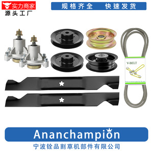 Kit de réparation de tondeuse à gazon Ananchampion RZ4623 46 54 pouces – Ensemble de pièces : lame, poulie, courroie - Product Image 1