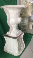 Grande jardinière en béton ciment, pot de fleur, moules en fibre de verre pour l'extérieur, jardin, maison, bâtiment, décoration