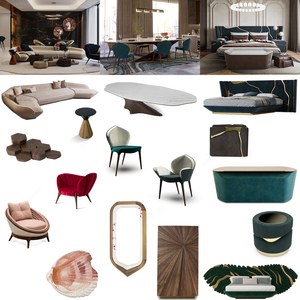 Divano Modulare Curvo di Lusso Moderno in Velluto Beige per Soggiorno, Imbottitura Premium Confortevole, Arredamento Elegante per la <span class=keywords><strong>Casa</strong></span> - Product Image 1