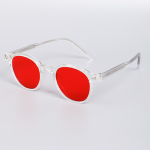 <span class=keywords><strong>Gafas</strong></span> de Computadora Redondas para Mujer y Hombre, Logotipo Personalizado, Metal, Inserto CP, Armazón TR90, Amarillo, Naranja, Rojo, Anti Luz Azul - Product Image 2