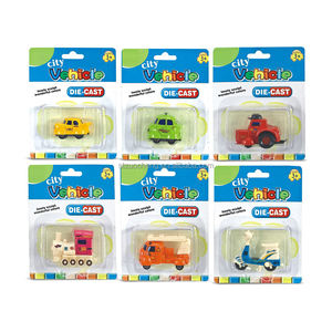 Juguete de Fricción para Niños, Vehículo de Dibujos Animados, Mini <span class=keywords><strong>Taxi</strong></span>, Tren, Motocicleta, <span class=keywords><strong>Escala</strong></span> 1:64, 6 Estilos - Product Image 3