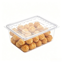 Boîte d'emballage en plastique transparente personnalisée, empilable, recyclable, de qualité alimentaire, avec couvercle, pour boulangerie, biscuits, pain, contenants alimentaires