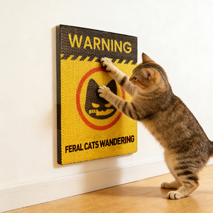 Papan Cakar Kucing Modern Ramah Lingkungan 100% Daur Ulang, Gambar Kustom, Dipasang di Dinding Vertikal, Alas Cakar Kucing yang Tahan Lama - Product Image 1