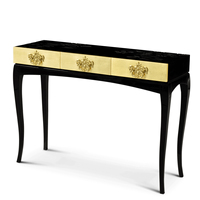 Meubles de bureau à domicile de luxe, entrée, couloir, lignes élégantes, détails en bois et artisanat haut de gamme, table console