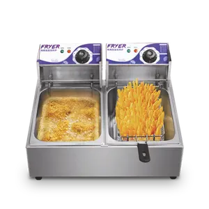New Automatic Deep Fryer Chicken Frying Machine for Restaurant Home Hotel Food Shop Retail 220V PLC Core