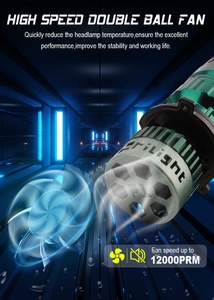 Prilight P19S Upgrade Accessori Auto <span class=keywords><strong>Mini</strong></span> Proiettore <span class=keywords><strong>LED</strong></span> <span class=keywords><strong>H4</strong></span> 180W 19000LM Faro a <span class=keywords><strong>LED</strong></span> con Tre Lenti - Product Image 5