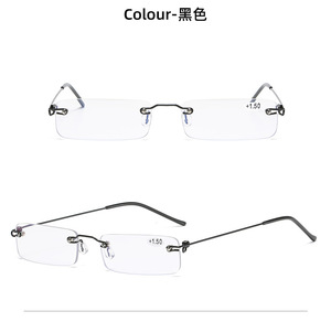 Portalápices protección de luz azul para <span class=keywords><strong>hombre</strong></span>, ligero, portátil, de alta definición, anticaída, <span class=keywords><strong>gafas</strong></span> de lectura de Metal sin marco - Product Image 4