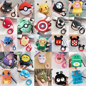 Oem custoze cartoon fumetto anime design anti-goccia a prova di protezione completa custodia protettiva in Silicone morbido per Airpods 1 2