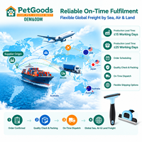 Brosse de toilettage pour animaux de compagnie en acier inoxydable OEM avec tête interchangeable pour chiens et chats à poils courts ou longs, outil de massage et de démêlage