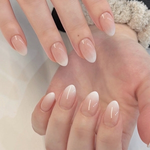 Uñas <span class=keywords><strong>Acrílicas</strong></span> 3D Francesas Artificiales en Oferta, Uñas Postizas <span class=keywords><strong>Cortas</strong></span> a Presión, Venta al por Mayor - Product Image 2