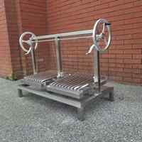Barbecue argentin GK1120D en acier inoxydable à double zone de température, 44 pouces, pour charbon de bois, Asado / Parrilla / Santa Maria