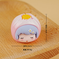 Nouvelles figurines de décoration de voiture et de bureau DIY, mignonnes, en forme de fruits, de dessins animés, de bébés, de couleurs unies, en sachets surprises