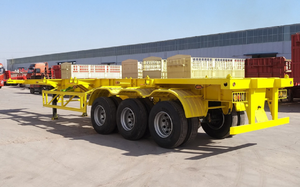 Semirremolque de Chasis de Acero de 3 Ejes y 40 Pies de Alta Calidad, Nuevo, Plataforma Plana para Contenedores, Gran Oferta Truckpillar - Product Image 4