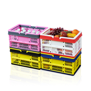 Fruit Customized Plastic Vegetable Collapsable Kitchen Fruit Picking Basket With Handle