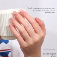 Nouveau Kit de Vernis à Ongles UV de Haute Qualité 2024, Lampe LED pour Photothérapie, Gel Polish Blanc Nude Glacé de Luxe 15ml, Durée de Séchage 60s