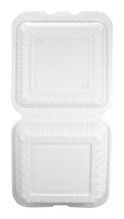 Tiya Carryout Résistant À La Chaleur MFPP Clamshell Récipient De Nourriture À Charnière Déjeuner Boîte À Emporter Pour Micro-ondes