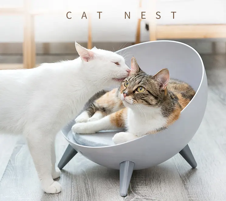 Letto semisferico semiaperto per gatti di alta qualità di nuovo stile lavabile per animali domestici