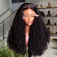 Perruques de cheveux humains bouclés ombrés bruns Pixie 13x4 Lace Front pré-plumées, perruque frontale HD bouclée crépue pour femmes noires