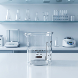 Bécher en verre borosilicate Mayalab 250 ml, tasse de mesure de laboratoire transparente, équipement scientifique, origine Haryana, garantie de 3 ans - Product Image 2
