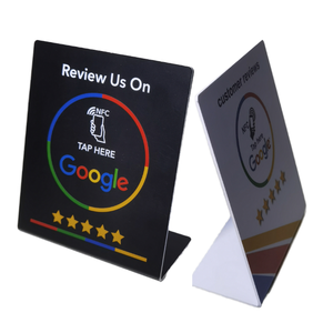 Supporto da Tavolo NFC Personalizzabile Impermeabile ISO 14443A per Recensioni Google <span class=keywords><strong>YouTube</strong></span>, Codice <span class=keywords><strong>QR</strong></span>, Controllo Accessi RFID, PVC Personalizzato - Product Image 1