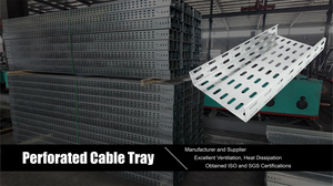 ถาดวางสายเคเบิลแบบเจาะรูชุบสังกะสีแบบจุ่มร้อน ขนาด 300 * 50 มม. ความหนาตามสั่ง ยินดีต้อนรับสู่โรงงาน - Product Image 4