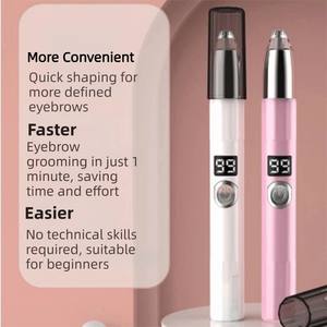 Depiladora de Cejas Recargable al por Mayor, Recortadora de Vello Desmontable con Pantalla Digital Práctica - Product Image 2