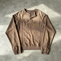 Sweat-shirt en molleton bouclette 300 g/m² en coton, couleur personnalisée, vierge, effet délavé, pour fabricants de vêtements