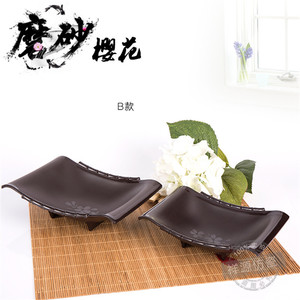 Xiangyuan Imitation Porcelain Rectangular Dish <b>Black</b> Frosted Melamine <b>Plate</b> Hotel Food Use - Product Image 1