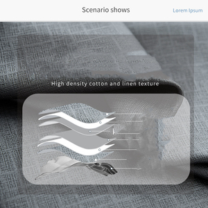 Cao cấp đơn giản hiện đại <span class=keywords><strong>Prague</strong></span> hoàn thành rèm vải hoàn toàn mất điện cách nhiệt với định dạng dây Grommet - Product Image 4